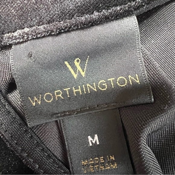 WORTHINGTON Black Velvet Velour Sleeveless Keyhole Cocktail Dress Size M - Picture 15 of 16